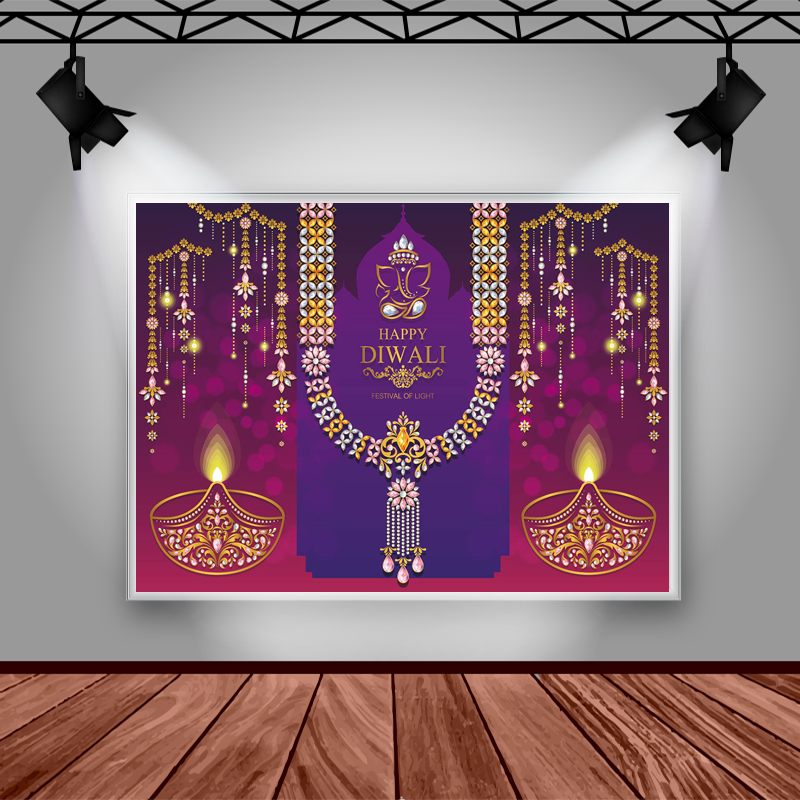 Happy Diwali Photography Backd - Lighting Decoration For Diwali recension och pris