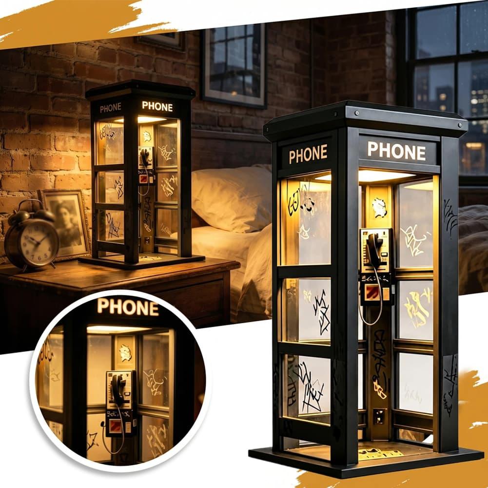 Retro Graffiti Phone Booth Tab - Lighting Table Decor recension och pris