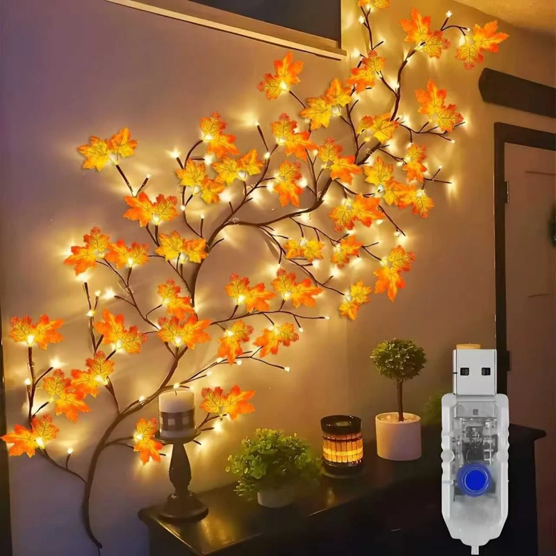 DIY Maple Leaf Rose Pendant US - Lighting Decor For Home recension och pris