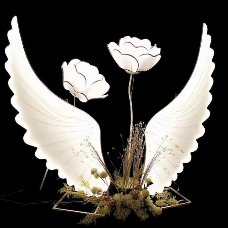 Glowing Angel Wings Light Prop - Lighting Decoration For Wedding recension och pris