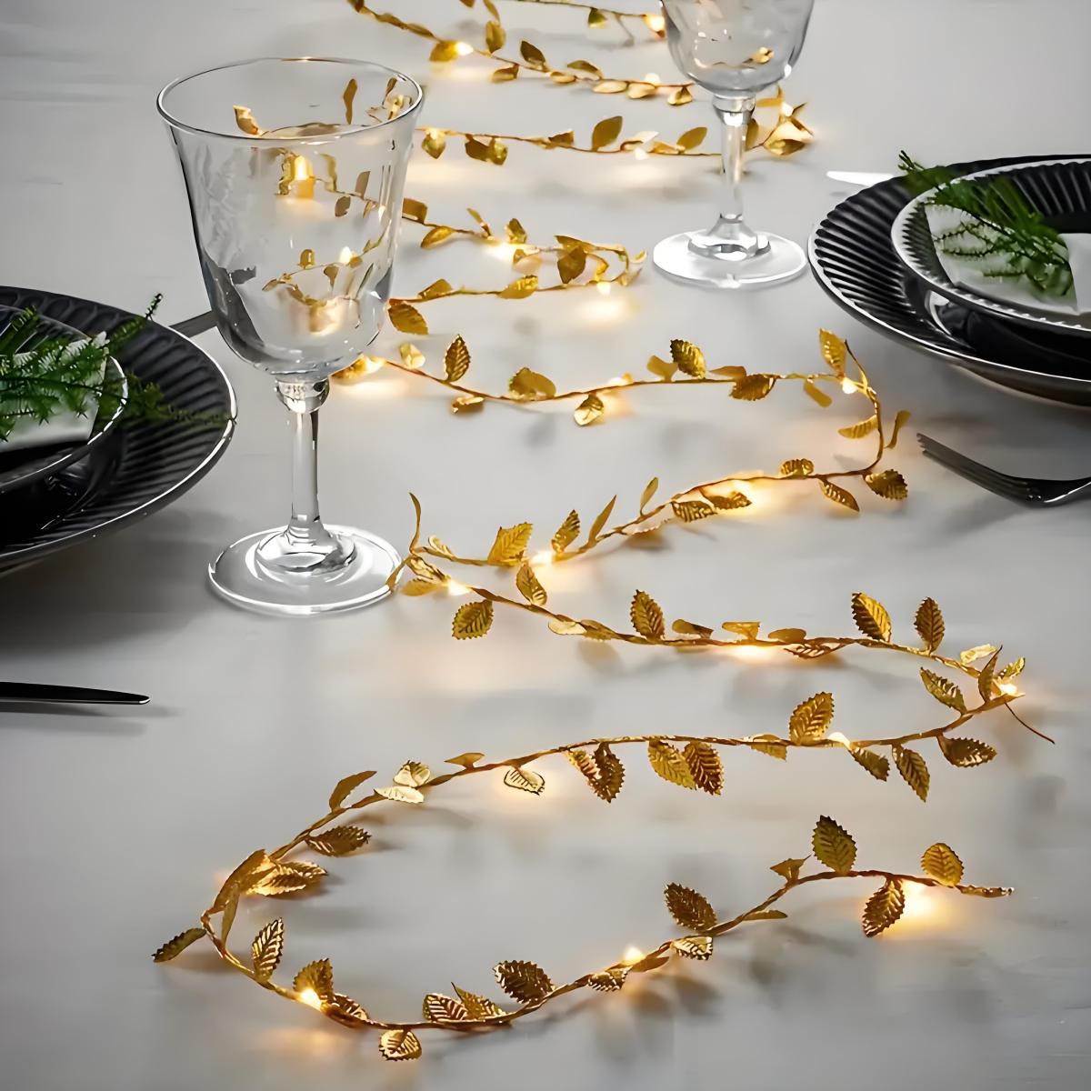 Led Romantic Golden Leaf Fairy - Lighting Decoration For Diwali recension och pris