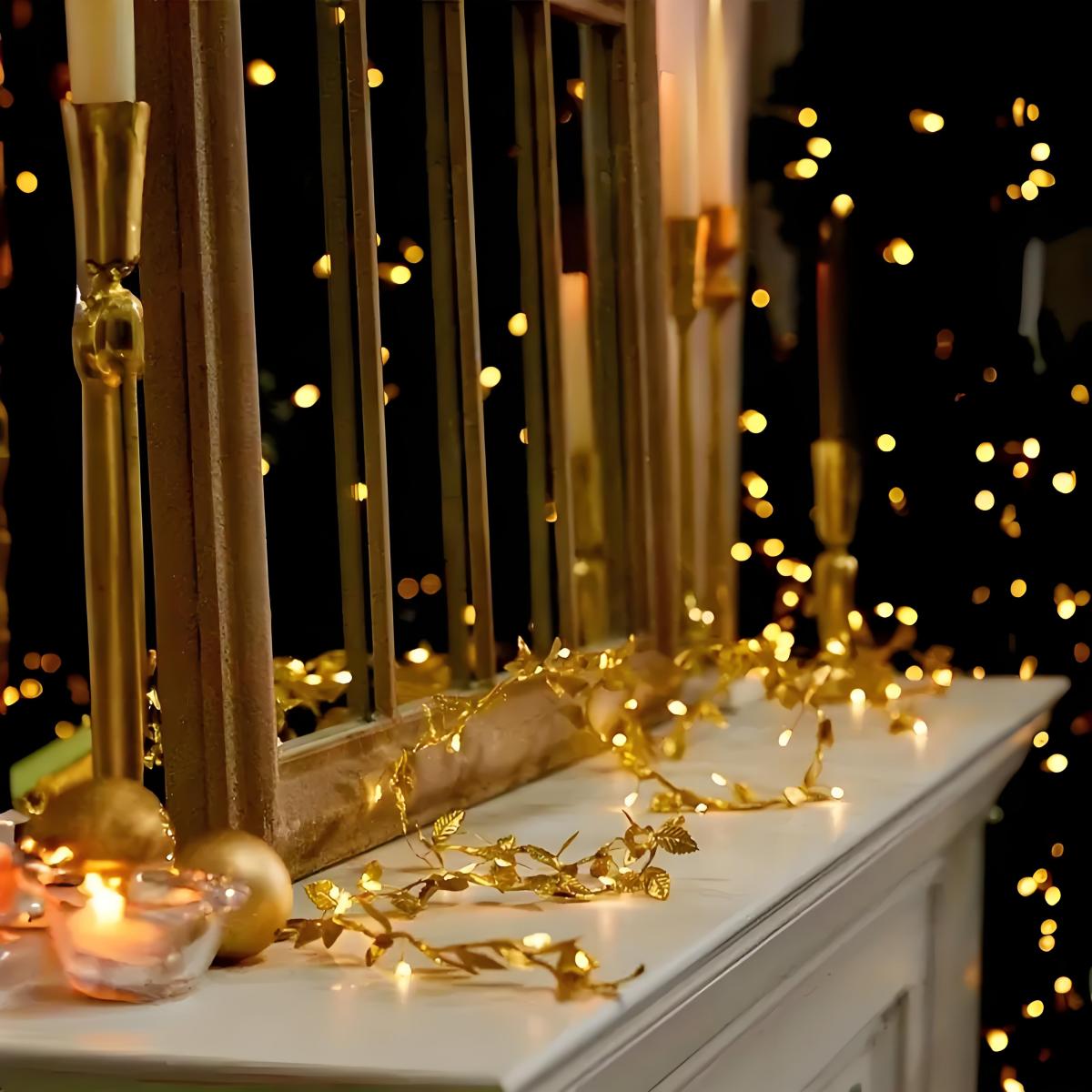 Led Romantic Golden Leaf Fairy - Lighting Decoration For Diwali recension och pris