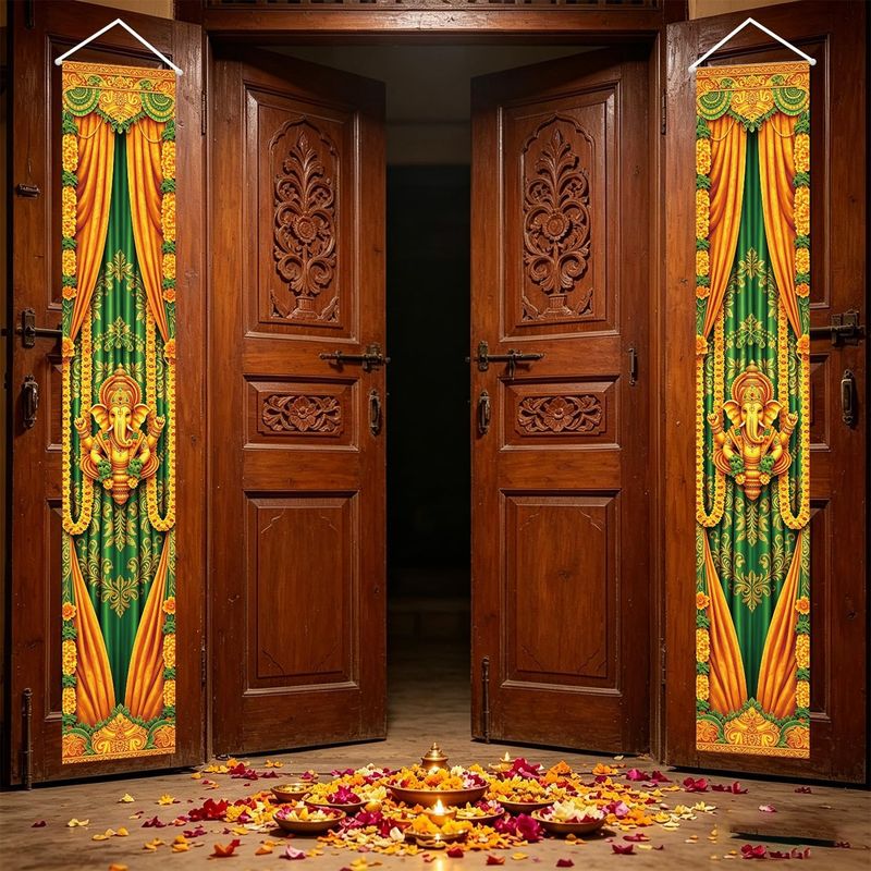 VIKAMA 2pcs Diwali Door Banner - Lighting Decoration For Diwali recension och pris