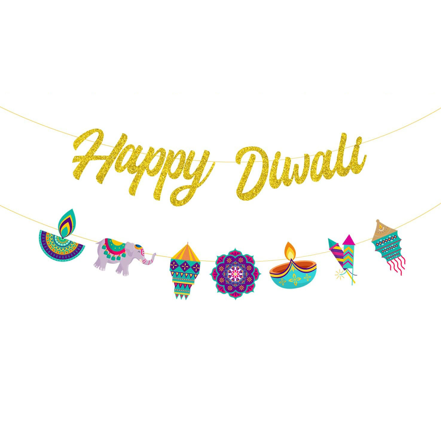 Diwali Party Decorations Happy - Lighting Decoration For Diwali recension och pris