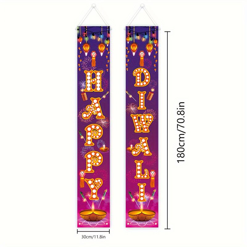 VIKAMA 2pcs Happy Diwali Door  - Lighting Decoration For Diwali recension och pris